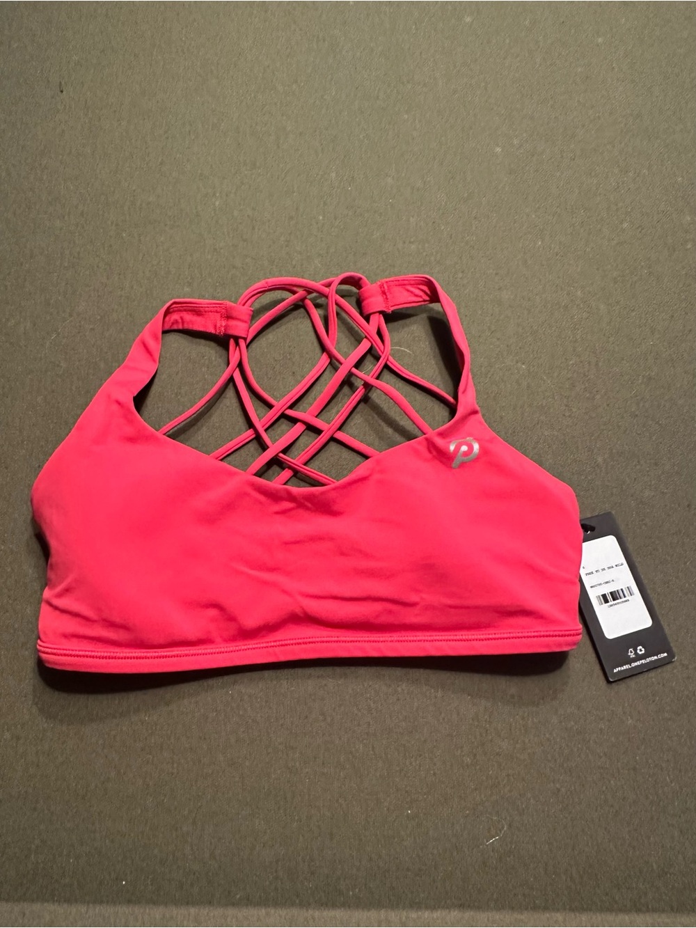 Peloton Lululemon Hot Pink Strappy Back Bra 6 Free to be Wild NWT